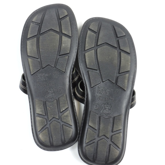 MONTEGO BAY CLUB Black Leather Brazil Sandals - Picture 4 of 8